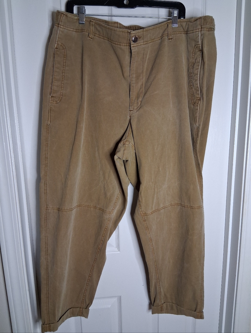 Woman's Old Navy Canvas Gorpcore Casual Tan Workwear Trouser Pants SZ XXL